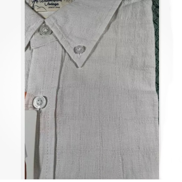 Weatherproof Vintage Men’s Washable Linen Short Sleeve Woven Shirt White XXL - Picture 7 of 9